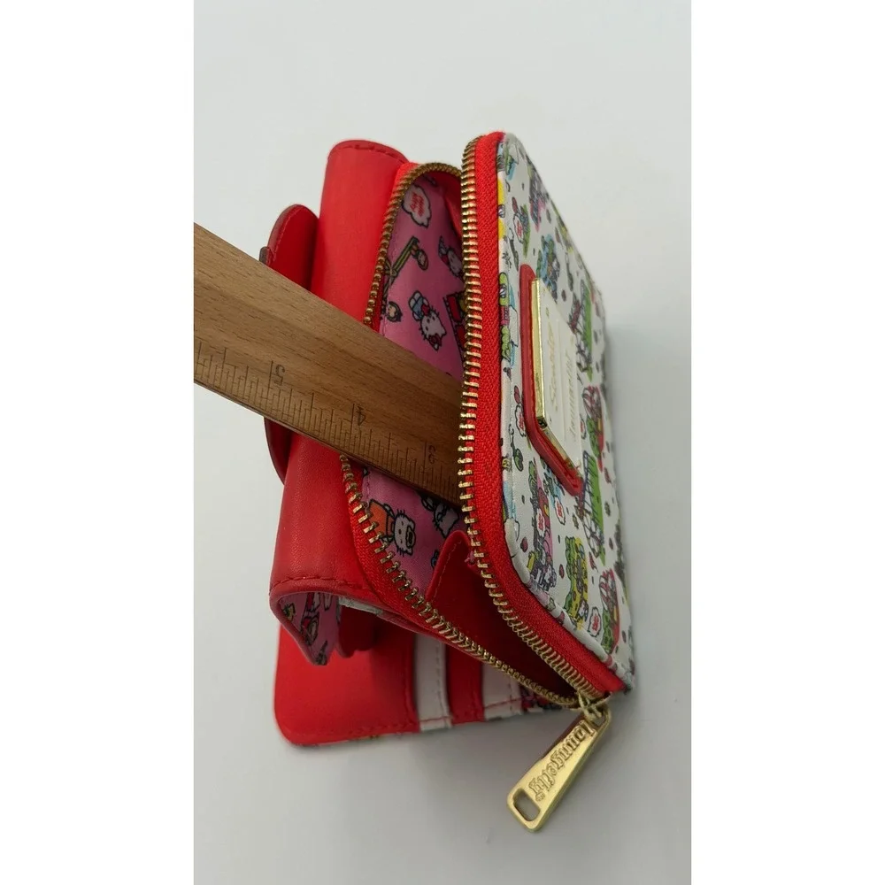 Loungefly‎ Sanrio Hello Kitty Popcorn Stand Bifold Wallet Carnival Red